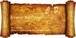Czere Dániel névjegykártya